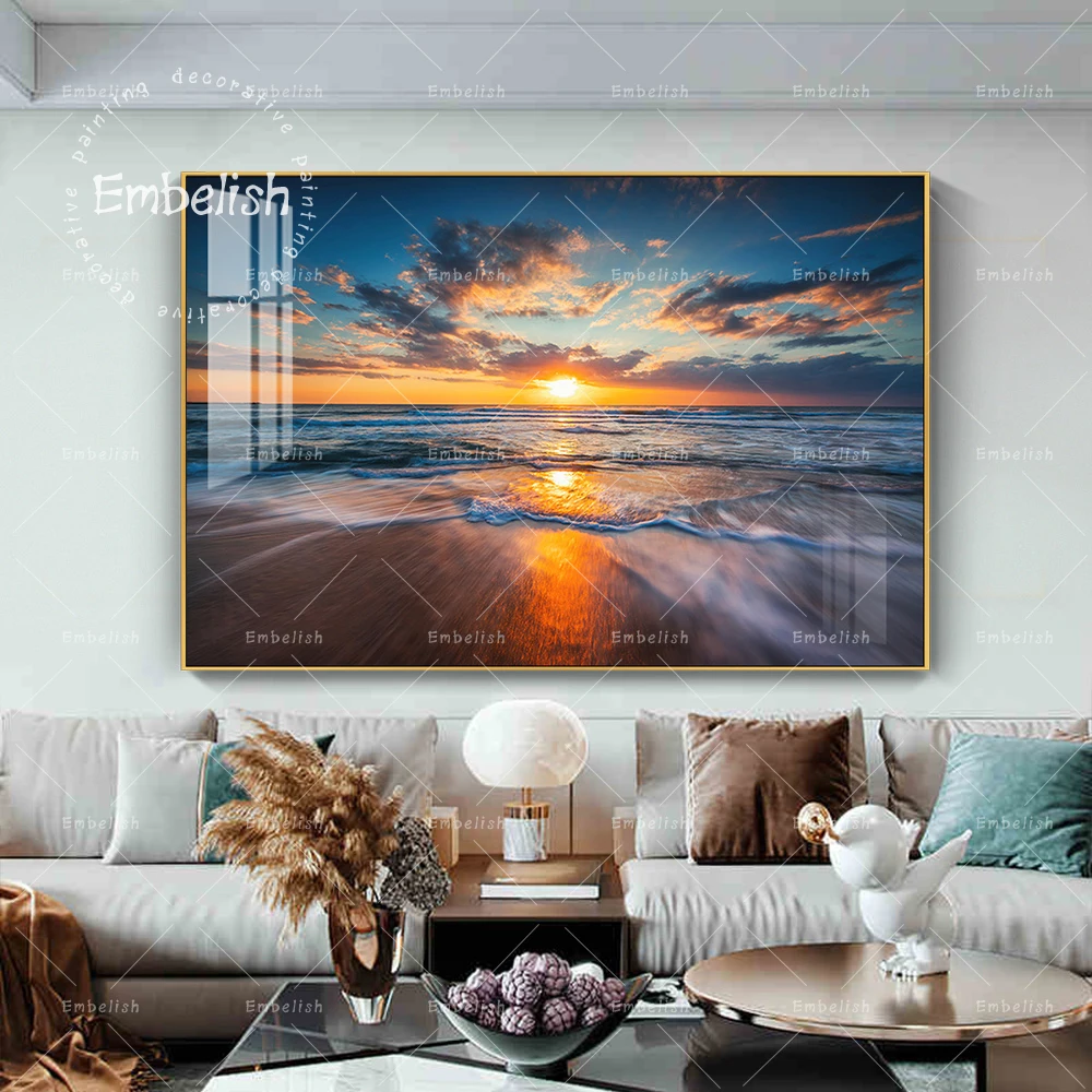 Embelish Beautiful Landscape HD Canvas Paintings For Living Room Sunrise Over The Sea Seascape Wall Pictures Home Decor Posters
Embelish Beautiful Landscape HD Canvas Paintings For Living Room Sunrise Over The Sea Seascape Wall Pictures Home Decor Posters