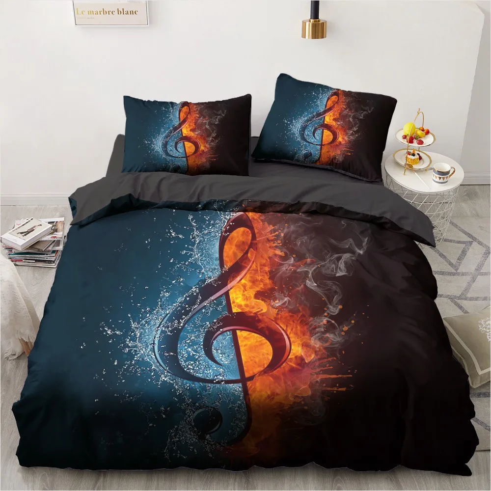 Fashion 3D Music Duvet Cover Set Quilt Covers Comforter Bedding Set Black Guitar Bedclothes Bed Linen With Pillowcase
Fashion 3D Music Duvet Cover Set Quilt Covers Comforter Bedding Set Black Guitar Bedclothes Bed Linen With Pillowcase