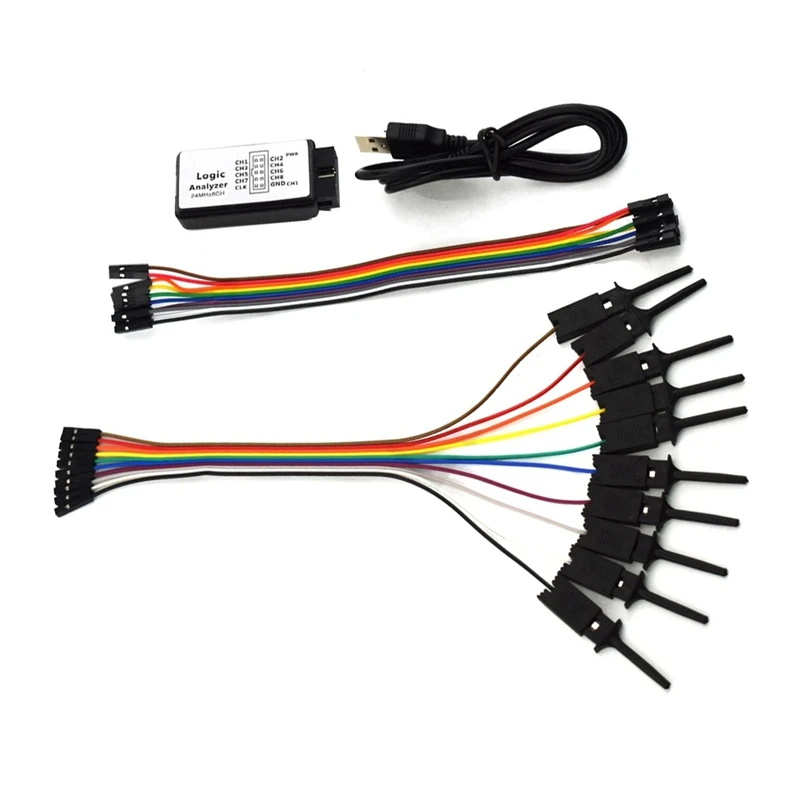 Test Hook Clip Logic Analyzer Test Folder for Jumper Wire Dupont Cable for USB Saleae 24M 8CH
Test Hook Clip Logic Analyzer Test Folder for Jumper Wire Dupont Cable for USB Saleae 24M 8CH