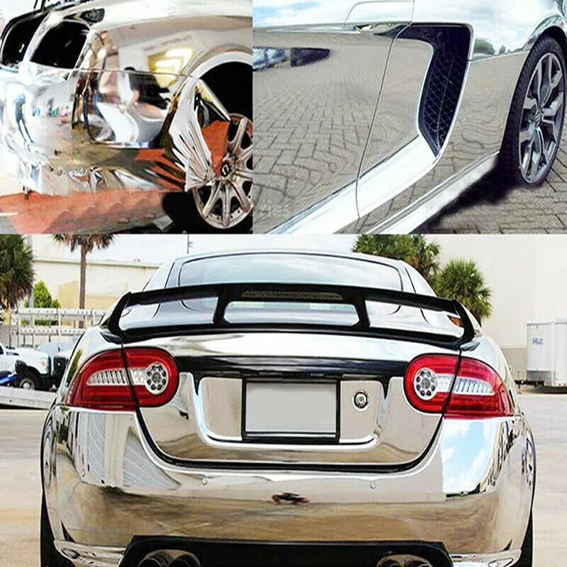 20/30/50x152cm Newest High stretchable mirror silver Chrome Mirror flexible Vinyl Wrap Sheet Roll Film Car Sticker Decal Sheet