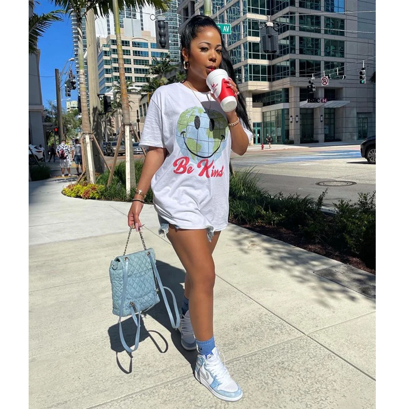 Футболка TNNAOFF женская с графическим принтом, Модный элегантный топ свободного покроя с коротким рукавом и круглым вырезом, одежда для отдых...
Футболка TNNAOFF женская с графическим принтом, Модный элегантный топ свободного покроя с коротким рукавом и круглым вырезом, одежда для отдых...