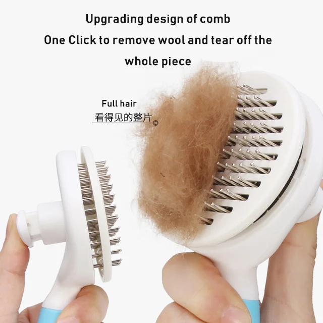 Pet comb, candy color, one-click cleaning, cat brush, cosmetic modeling, cleaning, automatic hair-fading comb wholesale
Pet comb, candy color, one-click cleaning, cat brush, cosmetic modeling, cleaning, automatic hair-fading comb wholesale