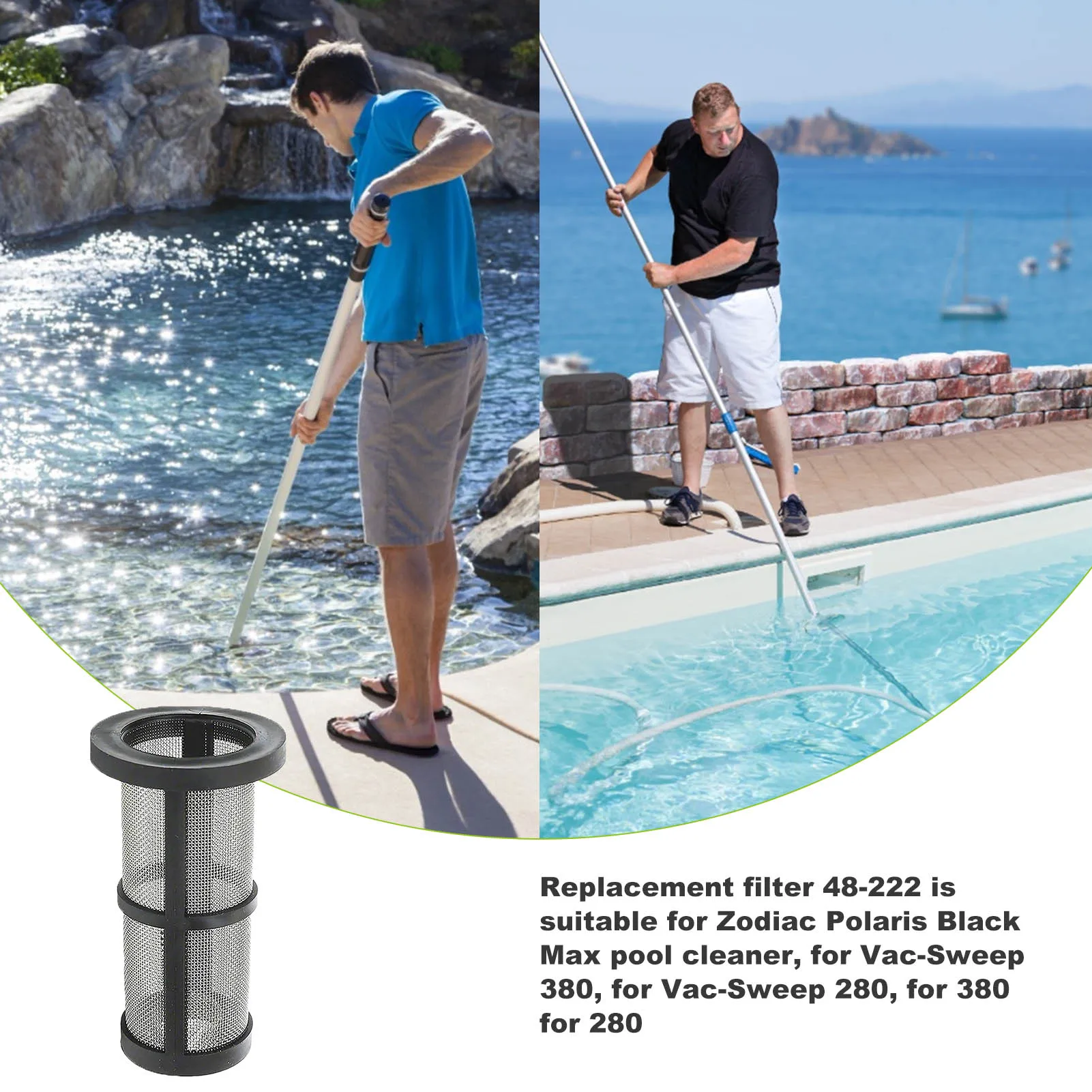 48-222 In-line Filter Screen For Polaris 280 380 Pool Cleaner Compatibility Swimming Pool Cleaning Universal Filter Replacement
48-222 In-line Filter Screen For Polaris 280 380 Pool Cleaner Compatibility Swimming Pool Cleaning Universal Filter Replacement