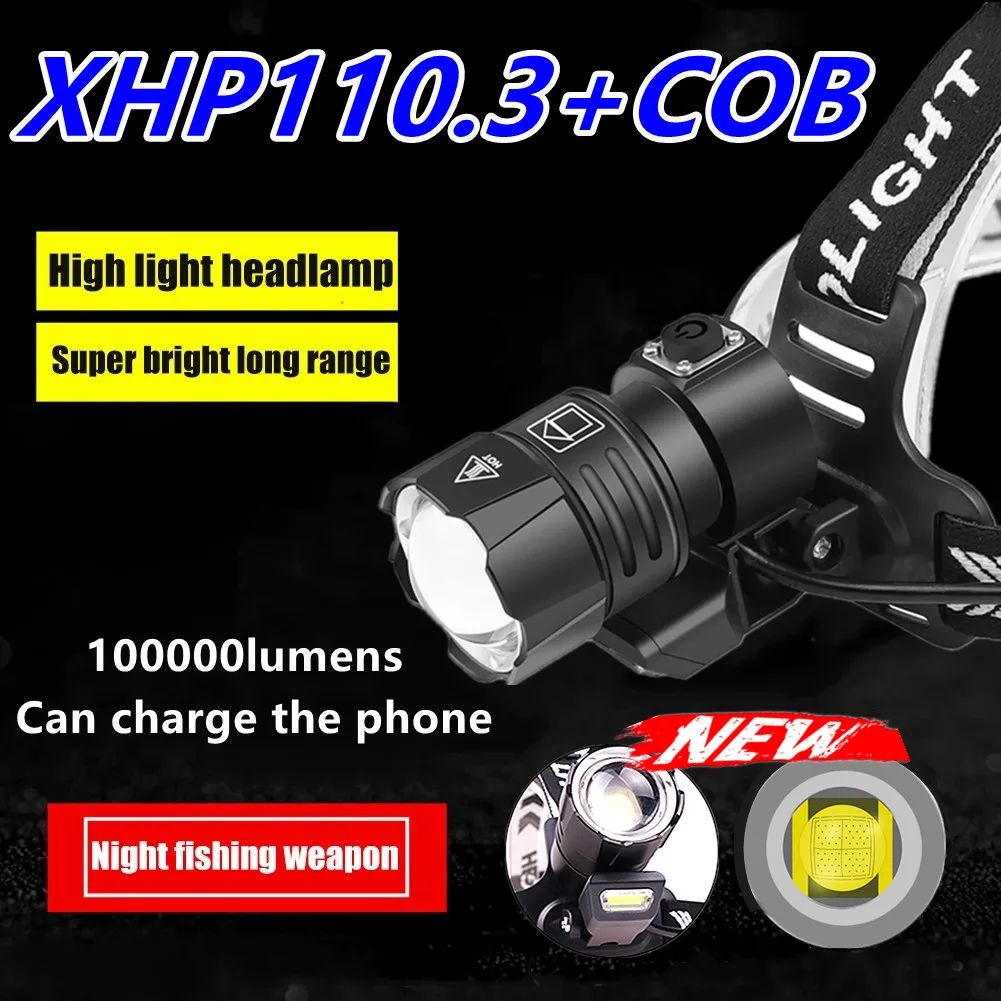 100000LM cob xhp110 powerful headlamp led head torch flashlight lantern headlight 18650 rechargeable battery hunting xhp90 xhp70
100000LM cob xhp110 powerful headlamp led head torch flashlight lantern headlight 18650 rechargeable battery hunting xhp90 xhp70
