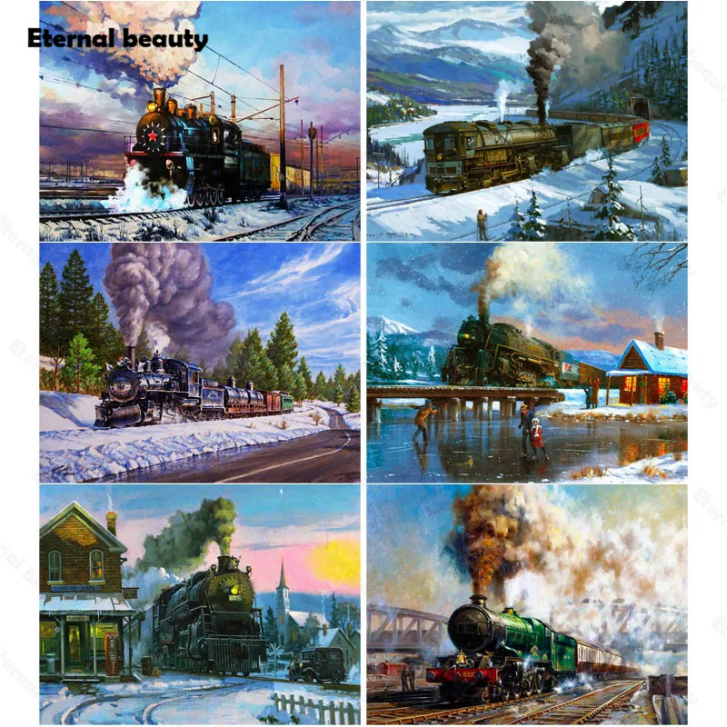 Diamond Painting Train 5D Diy Full Diamond Painting Train Square Round Drill Snow Scene Mosaic Art Cross Stitch Kits Home Decor
Diamond Painting Train 5D Diy Full Diamond Painting Train Square Round Drill Snow Scene Mosaic Art Cross Stitch Kits Home Decor