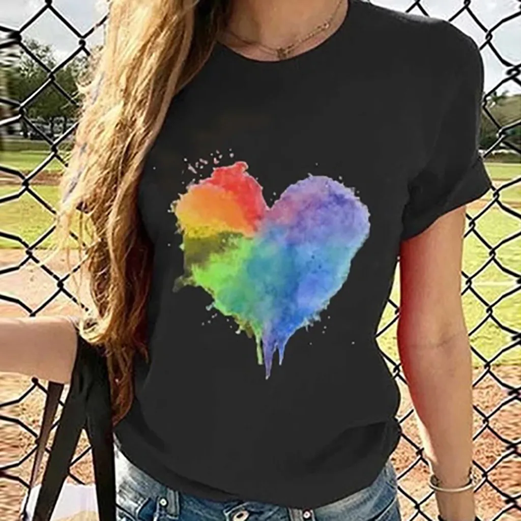 Tshirt Women Plus Size Short Sleeve Heart Printed O-neck Tops Tee T-shirt Ropa Mujer Top Women Harajuku T Shirt Haut Femme Z0622
Tshirt Women Plus Size Short Sleeve Heart Printed O-neck Tops Tee T-shirt Ropa Mujer Top Women Harajuku T Shirt Haut Femme Z0622