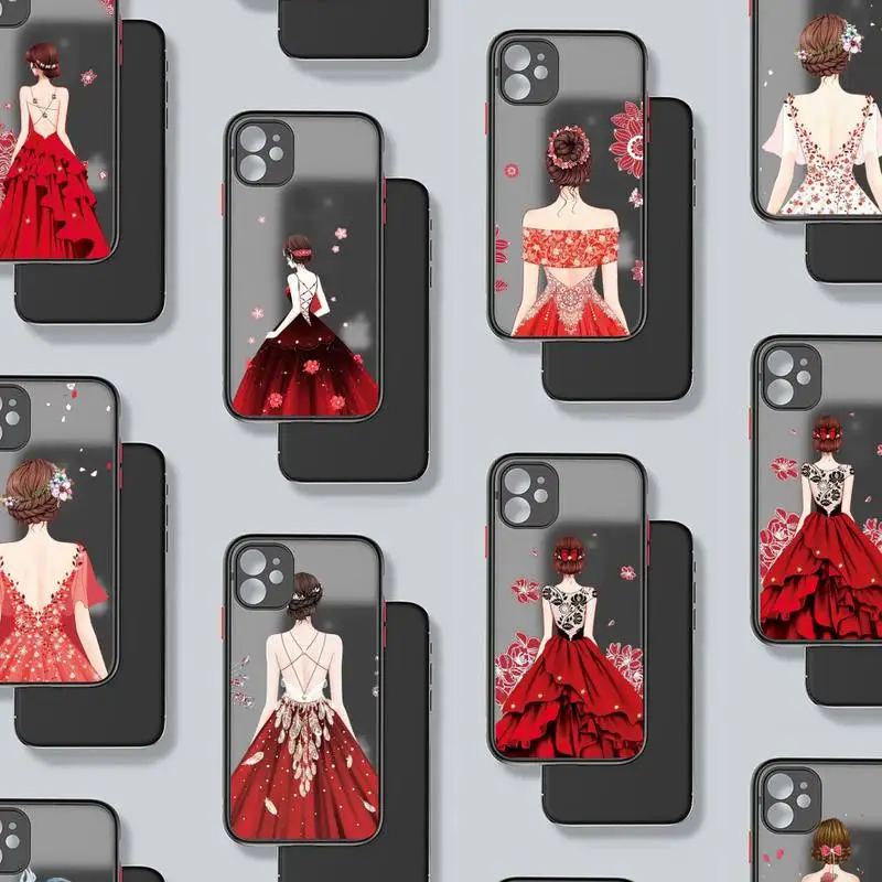 red dress girl marry couple Phone Case black matte transparent For iPhone 7 8 x xs xr 11 12 pro plus mini max Clear Funda
red dress girl marry couple Phone Case black matte transparent For iPhone 7 8 x xs xr 11 12 pro plus mini max Clear Funda