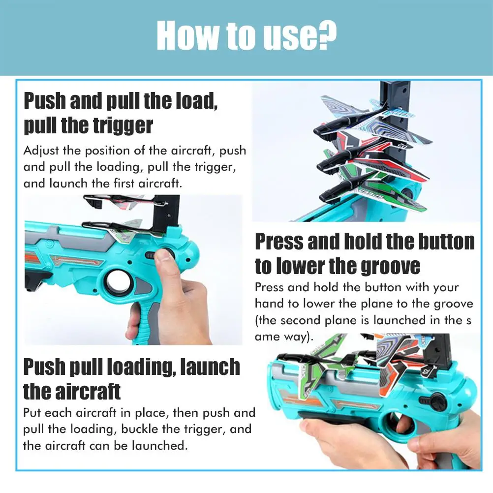 Sky Bubble Catapult Plane Toy Airplane, One-click Ejection Model Foam Airplane,with 4 Pcs Glider Airplane Launcheroutdoor
Sky Bubble Catapult Plane Toy Airplane, One-click Ejection Model Foam Airplane,with 4 Pcs Glider Airplane Launcheroutdoor