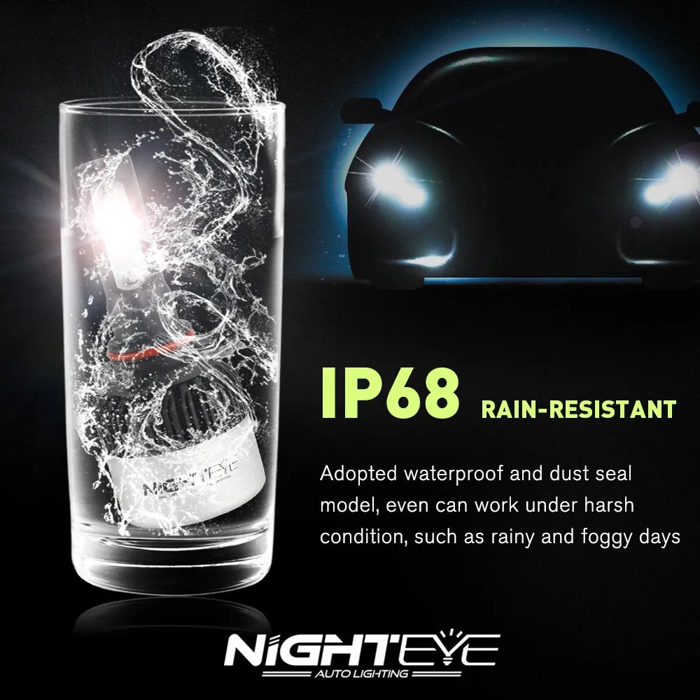 NIGHTEYE 72W 9000LM Car Haedlight H1 H4 H7 LED H11 H8 H9 HB3 9005 HB4 9006 6500K Auto Fog Light LED Bulb Automobiles Headlamp
NIGHTEYE 72W 9000LM Car Haedlight H1 H4 H7 LED H11 H8 H9 HB3 9005 HB4 9006 6500K Auto Fog Light LED Bulb Automobiles Headlamp