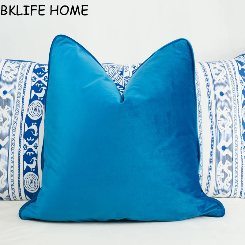 Наволочка бархатная для подушки с рисунком озера|cushion cover|designer cushion coversvelvet covers |