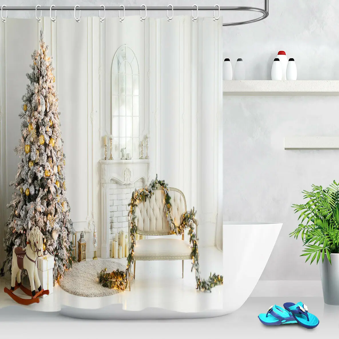 Family Xmas Tree Kids Wood Horse Bathroom Shower Curtain Unique Waterproof Fabric
Family Xmas Tree Kids Wood Horse Bathroom Shower Curtain Unique Waterproof Fabric