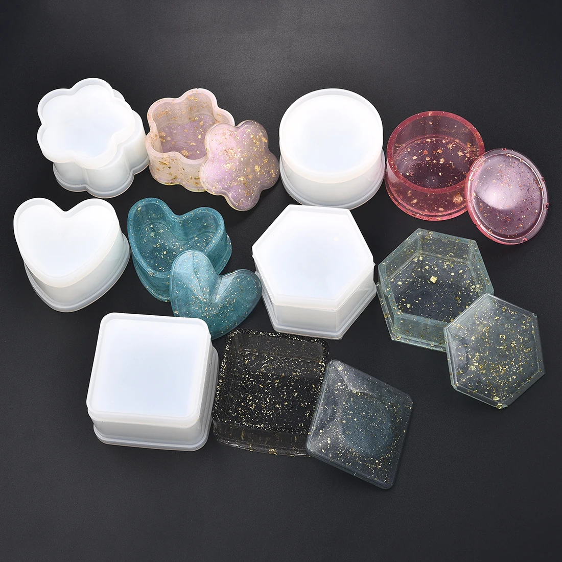 Storage Box Resin Silicone Mold For Jewelry Making Heart Shape Cut Mold DIY Crystal Epoxy UV Gift Box Jewelry Tools
Storage Box Resin Silicone Mold For Jewelry Making Heart Shape Cut Mold DIY Crystal Epoxy UV Gift Box Jewelry Tools