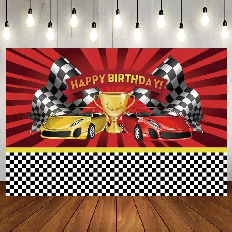 Disney Cars Mcqueen Theme Photography Vinyl Backdrops Customized Boy Birthday Party Christmas Background For Photo Studio | Дом и сад