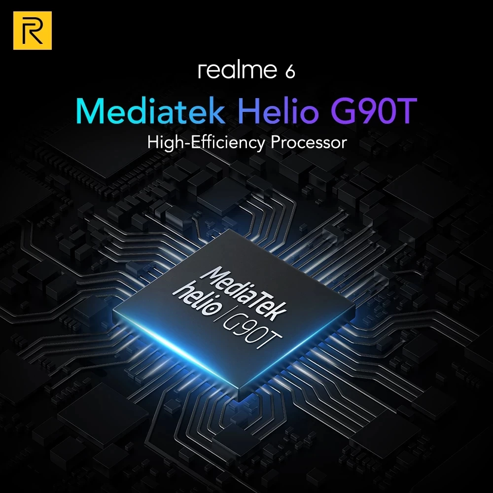 Ультра-дисплей Realme 6 мобильный телефон 5 дюйма 90 Гц 8 ГБ 128 Восьмиядерный MTK Helio G90T 30