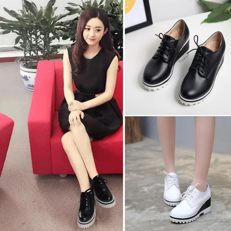 Spring Women Flat Platform Shoes Oxfords Genuine Leather Lace Up Flats Shoes Female Casual Creepers Heels Ladies Shoes 
Spring Women Flat Platform Shoes Oxfords Genuine Leather Lace Up Flats Shoes Female Casual Creepers Heels Ladies Shoes