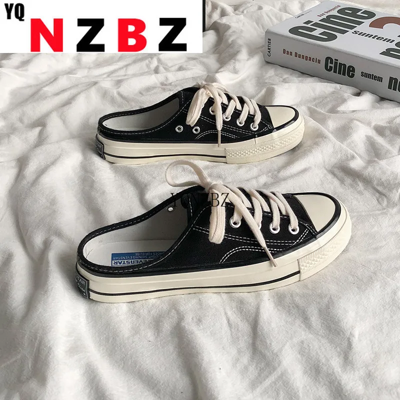 2021 New Canvas Shoes for Women Spring Vulcanized Shoes Women Designer Baotou Half Slippers Platform Shoes Tenis Feminino
2021 New Canvas Shoes for Women Spring Vulcanized Shoes Women Designer Baotou Half Slippers Platform Shoes Tenis Feminino
