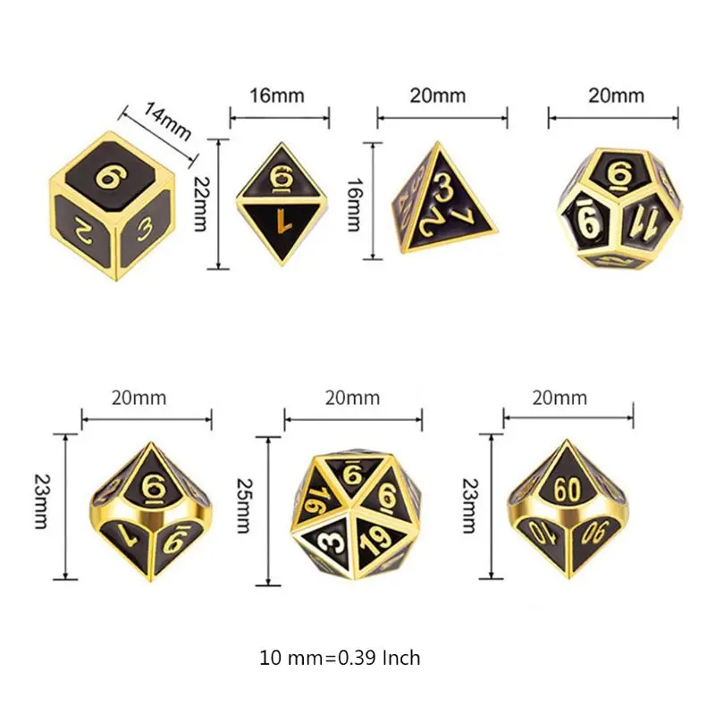 Metal Dice Set D&D Metal Polyhedral Dice Set DND Role Playing Games Board Game
Metal Dice Set D&D Metal Polyhedral Dice Set DND Role Playing Games Board Game