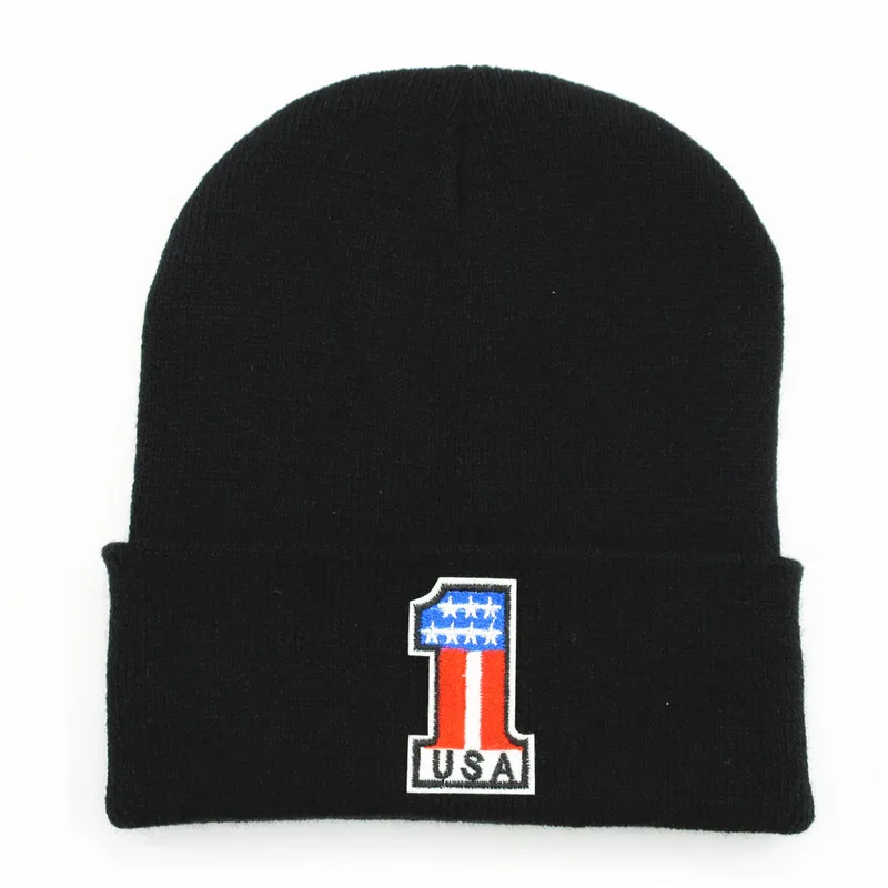 American 1 Embroidery Thicken Knitted Hat Winter Warm Hat Skullies Cap Beanie Hat for Men and Women 65
American 1 Embroidery Thicken Knitted Hat Winter Warm Hat Skullies Cap Beanie Hat for Men and Women 65