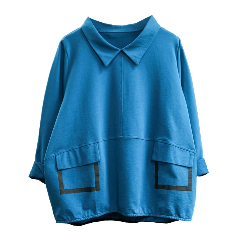 Max LuLu Korean 2021 Fashion Blue Tee Shirts Womens Loose T-shirts Long Sleeve Solid Color Clothes Ladies Casual Cotton Tops
Max LuLu Korean 2021 Fashion Blue Tee Shirts Womens Loose T-shirts Long Sleeve Solid Color Clothes Ladies Casual Cotton Tops