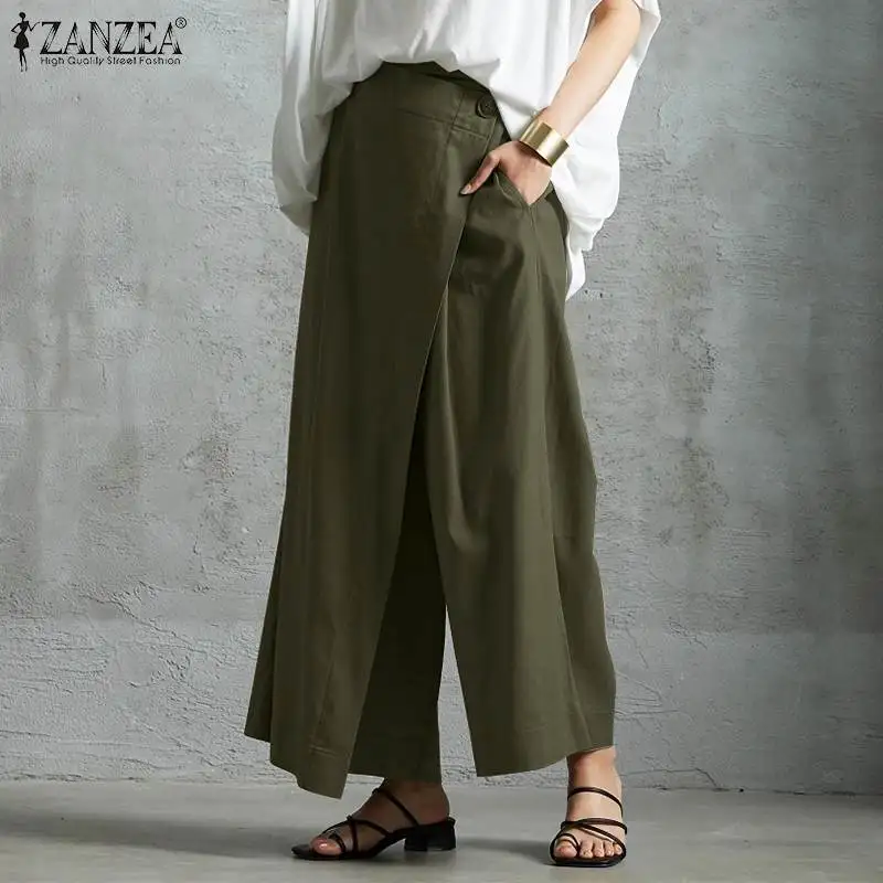 Harajuku Style Wide Leg Pants Women's Spring Trousers ZANZEA 2021 Casual Elastic High Waist Long Pantalon Plus Size Turnip S-5XL
Harajuku Style Wide Leg Pants Women's Spring Trousers ZANZEA 2021 Casual Elastic High Waist Long Pantalon Plus Size Turnip S-5XL