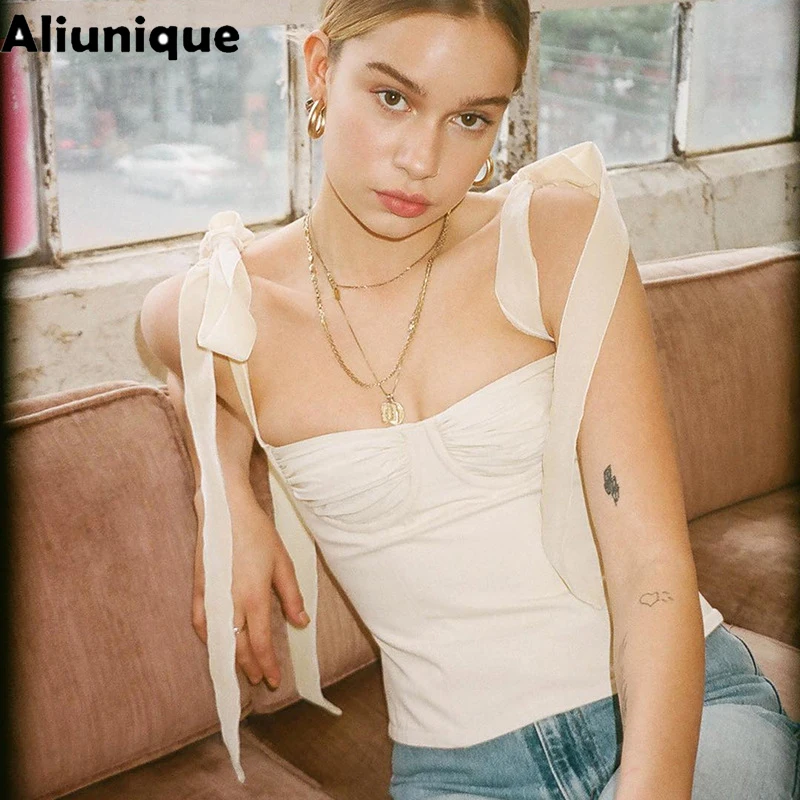Aliunique New Chiffon Camis Tank Tops for Women 2021 Summer Sexy Leisure Vacation Elegant Drawstring Temperament Blouse Casual
Aliunique New Chiffon Camis Tank Tops for Women 2021 Summer Sexy Leisure Vacation Elegant Drawstring Temperament Blouse Casual