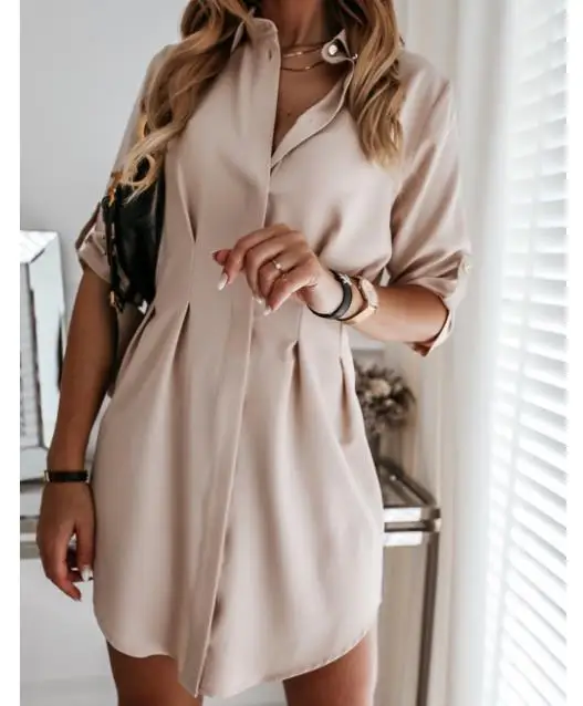 2021 New Women irregular Shirts Dress Office Lady Long Sleeve V-Neck High Waist Mini Dress Solid White Waist Shirt Tunic Dress
2021 New Women irregular Shirts Dress Office Lady Long Sleeve V-Neck High Waist Mini Dress Solid White Waist Shirt Tunic Dress