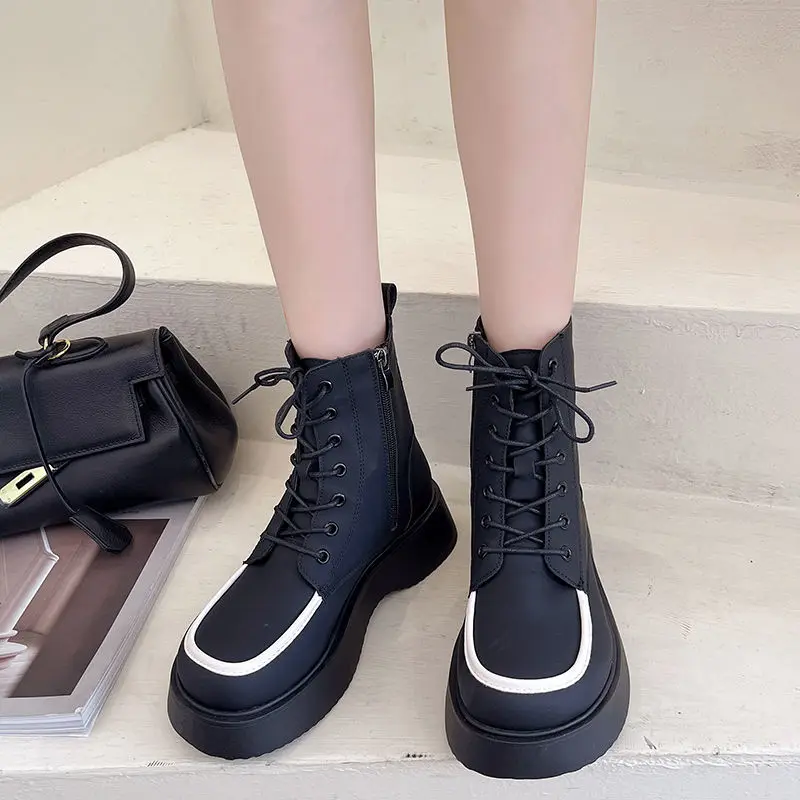 Thick-soled Martn Boots Female British Style Boots Wild Winter Short Boots Women Shoes Cotton Shoes Winter botas de mujer
Thick-soled Martn Boots Female British Style Boots Wild Winter Short Boots Women Shoes Cotton Shoes Winter botas de mujer