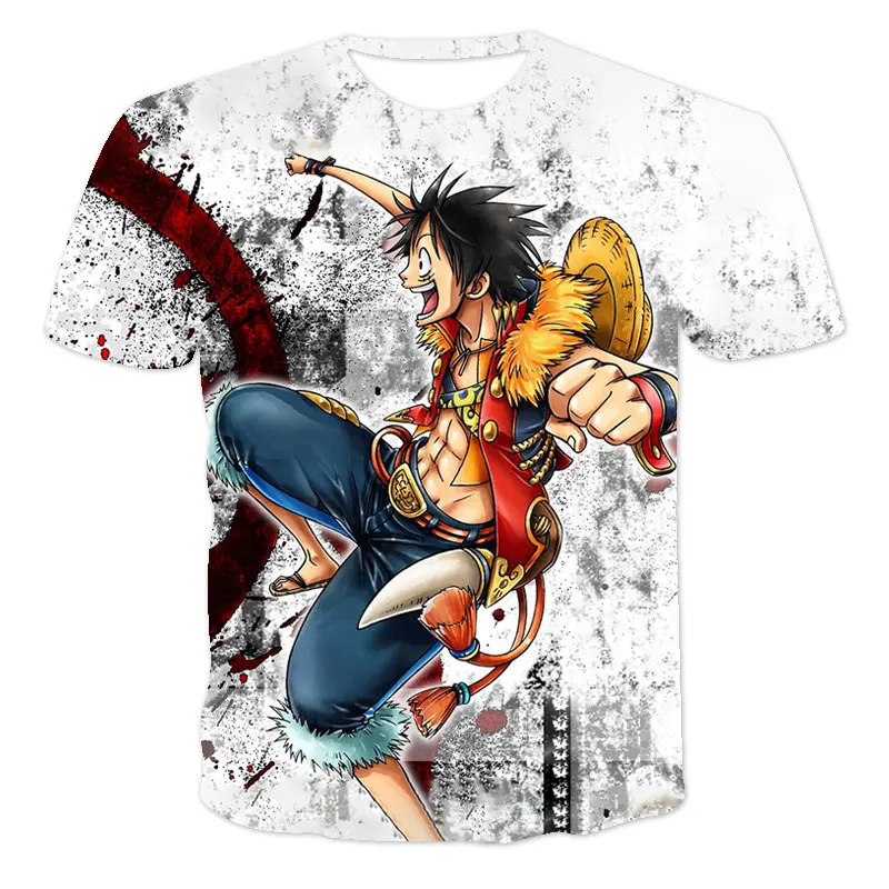 

Wang Haipii Anime2021Spring And Summer New Boys And Girls 3DPattern Short-Sleeved T-Shirt O-Neck Teenager Hip-Hop Cartoon 4T-14T