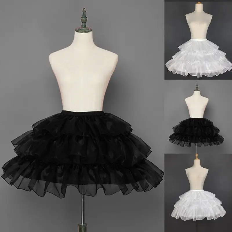 Womens 3 Hoops Short Petticoat Skirt Lolita Tiered Ruffles Tulle Dress Crinoline Slip Adjustable Fish Bone Underskirt
Womens 3 Hoops Short Petticoat Skirt Lolita Tiered Ruffles Tulle Dress Crinoline Slip Adjustable Fish Bone Underskirt