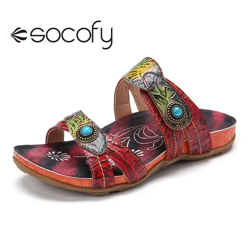 SOCOFY Women Beaded Floral Sandals Hand Stitching Hook Loop Flat Slides Sandals Slippers Casual Outdoor Beach Shoes 2020
SOCOFY Women Beaded Floral Sandals Hand Stitching Hook Loop Flat Slides Sandals Slippers Casual Outdoor Beach Shoes 2020