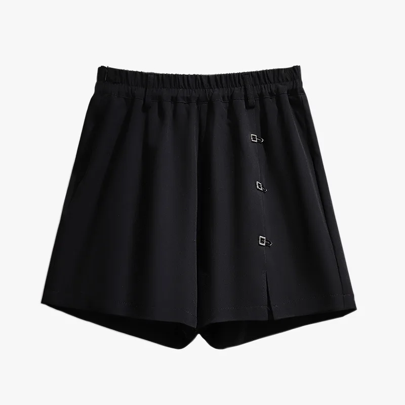 62265 Plus Size Shorts Women Summer Chic Buckle Split Fork Causal Elastic High Waist Daily Simple Loose Large Short Suit Pants 
62265 Plus Size Shorts Women Summer Chic Buckle Split Fork Causal Elastic High Waist Daily Simple Loose Large Short Suit Pants
