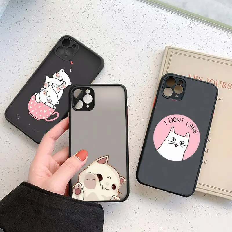 Cute cartoon cat Phone Case For iphone 13 12 11 7 8 plus mini x xs xr pro max matte transparent cover
Cute cartoon cat Phone Case For iphone 13 12 11 7 8 plus mini x xs xr pro max matte transparent cover