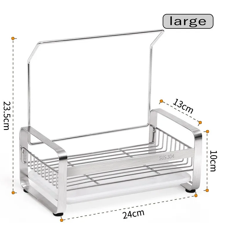 Kitchen Bathroom Household Stainless Steel Drain Rack Hanging Basket Punch-free Storage Rack Rag Soap Rack Faucet Sink Rack
Kitchen Bathroom Household Stainless Steel Drain Rack Hanging Basket Punch-free Storage Rack Rag Soap Rack Faucet Sink Rack