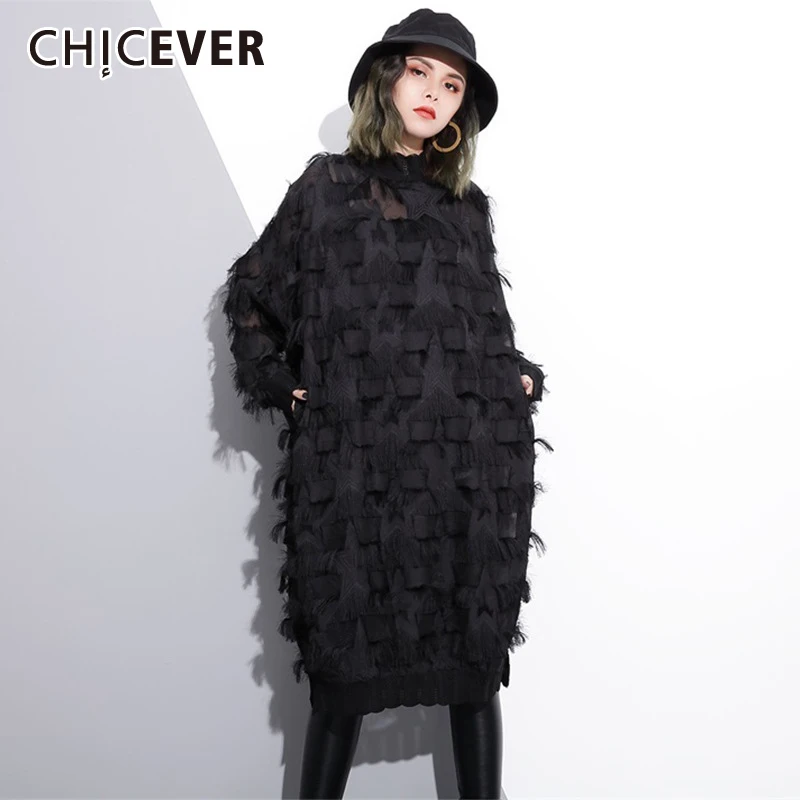 CHICEVER кружевное Сетчатое платье для женщин с круглым воротником и длинным рукавом, свободные однотонные минималистичные платья для женщин, ...
CHICEVER кружевное Сетчатое платье для женщин с круглым воротником и длинным рукавом, свободные однотонные минималистичные платья для женщин, ...