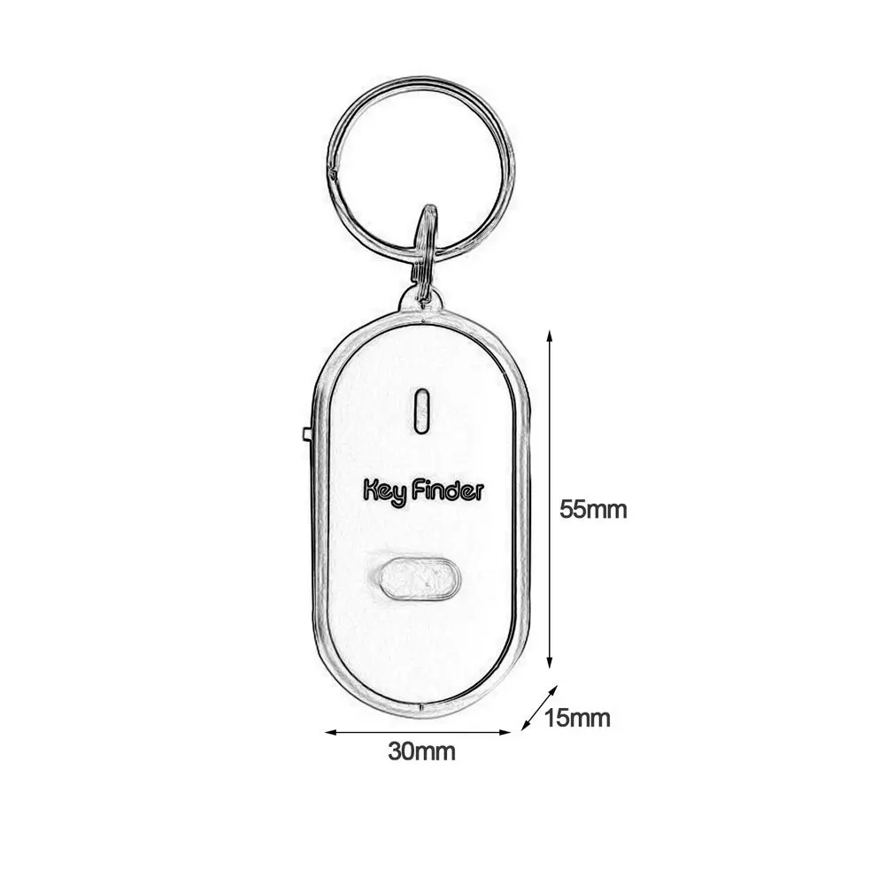 LED Whistle Key Finder Flashing Beeping Sound Control Alarm Anti-Lost Keyfinder Locator Tracker with Keyring
LED Whistle Key Finder Flashing Beeping Sound Control Alarm Anti-Lost Keyfinder Locator Tracker with Keyring