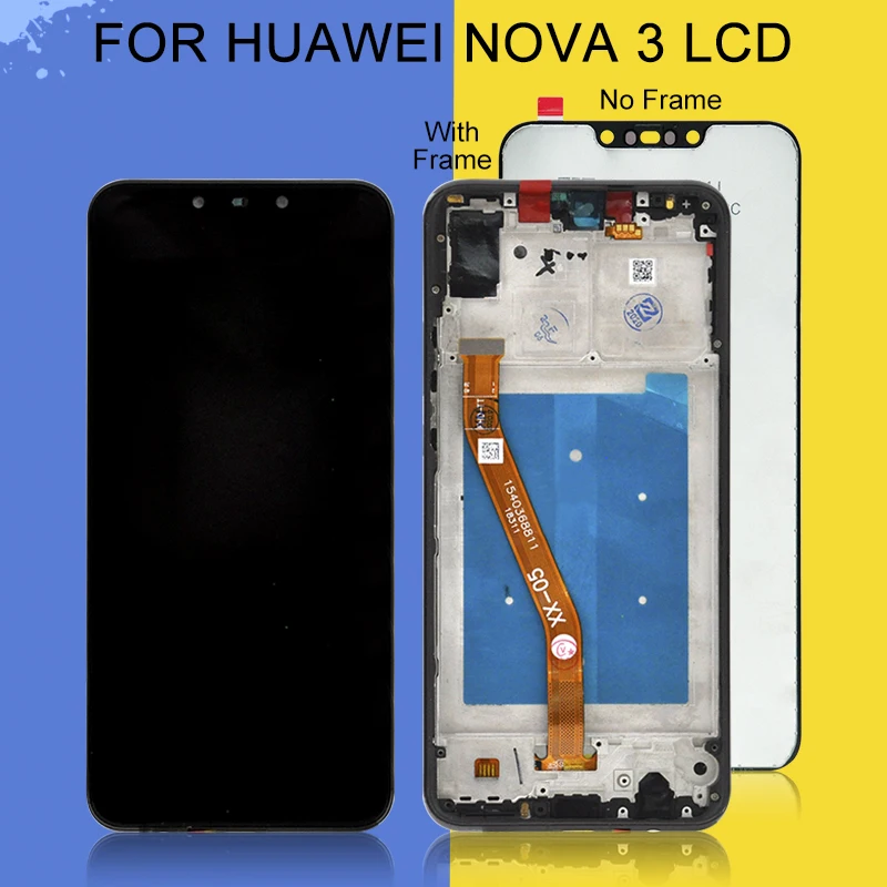 

Бесплатная доставка, ЖК-дисплей Catteny 6,3 дюйма для Huawei Nova 3 с сенсорной панелью, стеклянный дигитайзер в сборе с рамкой, 1 шт.