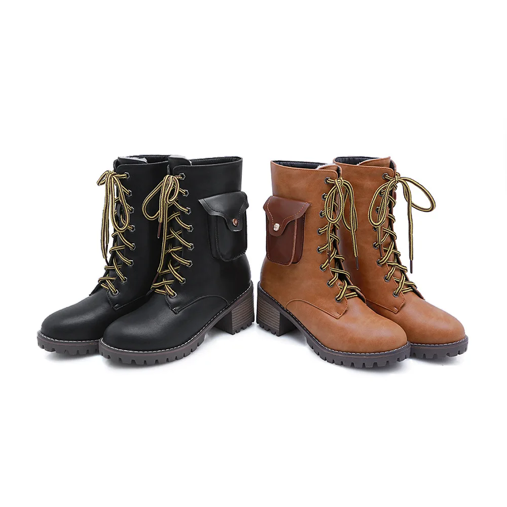 High-heeled Pu Leather Women Winter Boots Thick Wool Warm Women Military Boots High-quality Female Snow Boots
High-heeled Pu Leather Women Winter Boots Thick Wool Warm Women Military Boots High-quality Female Snow Boots