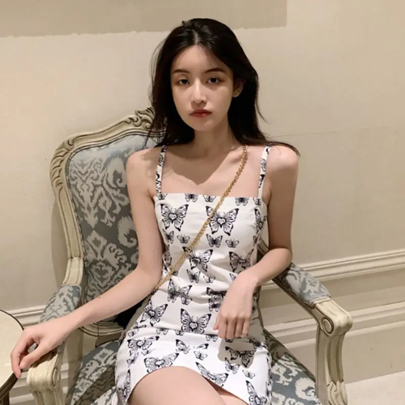 Women Summer Spaghetti Strap A-Line Mini Sling Dress Harajuku Butterfly Printed Sexy Off Shoulder Slim Fit Empire Waist Party Cl
Women Summer Spaghetti Strap A-Line Mini Sling Dress Harajuku Butterfly Printed Sexy Off Shoulder Slim Fit Empire Waist Party Cl