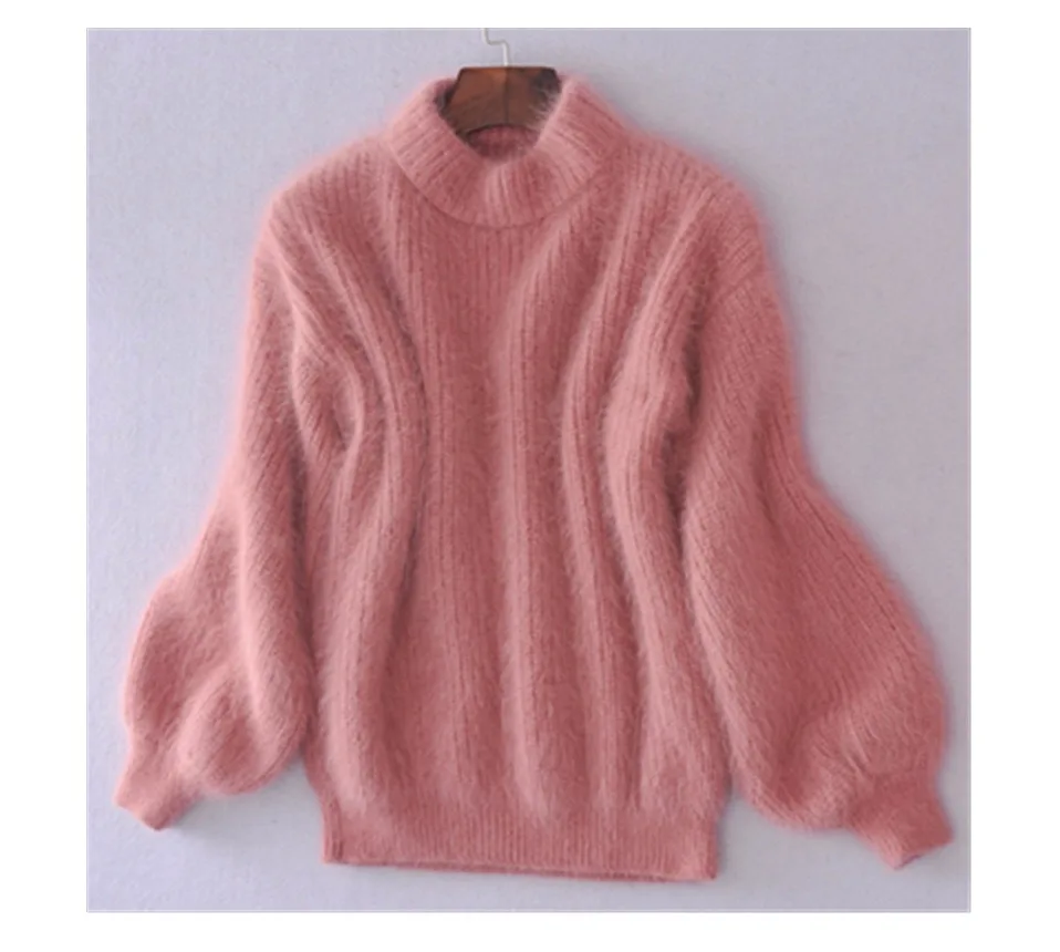 White Mohair Thicken Turtleneck Sweater Autumn Winter Sweet Fashion Lantern Sleeve Casual Solid Color Pullover pull femme
White Mohair Thicken Turtleneck Sweater Autumn Winter Sweet Fashion Lantern Sleeve Casual Solid Color Pullover pull femme
