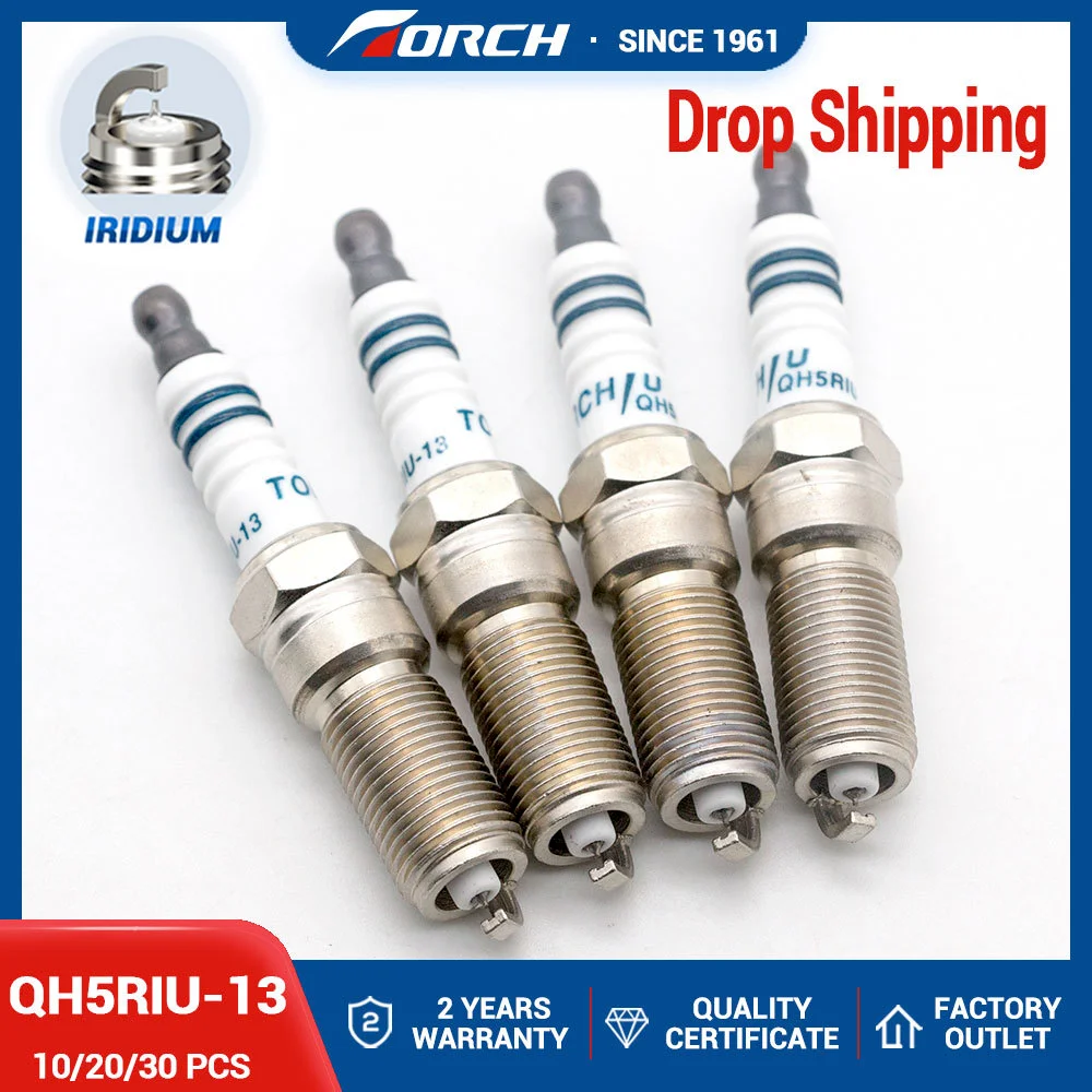 

10pcs/lot Ignition System Iridium Candle Torch QH5RIU-13 Spark Plug for CHEVROLET for MAZDA for FORD for OPEL Drop Shipping