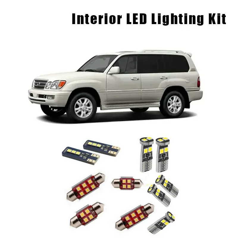 For 1999-2005 2006 2007 Lexus LX470 15pcs White Canbus LED Bulbs Interior Trunk Map Dome Light Kit License Plate Courtesy Lamp
For 1999-2005 2006 2007 Lexus LX470 15pcs White Canbus LED Bulbs Interior Trunk Map Dome Light Kit License Plate Courtesy Lamp