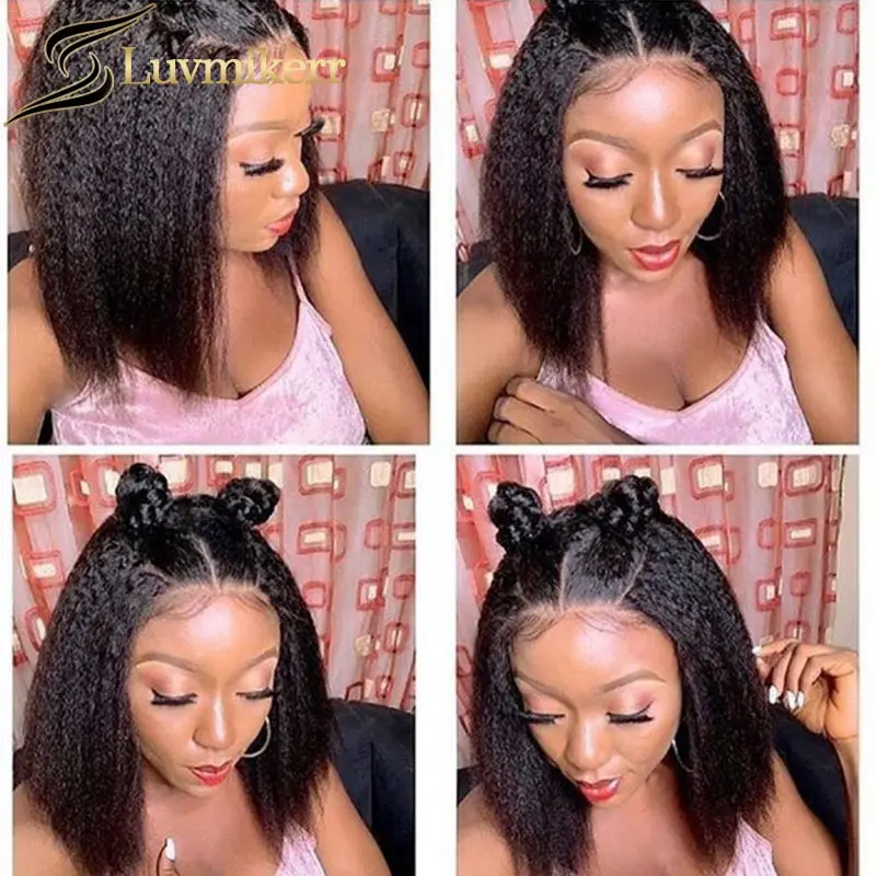 Bleached Knots Blunt Cut Hd Short Transparent Kinky Straight Wig Bob Lace Front Human Hair Wigs Pre plucked For Women Black
Bleached Knots Blunt Cut Hd Short Transparent Kinky Straight Wig Bob Lace Front Human Hair Wigs Pre plucked For Women Black