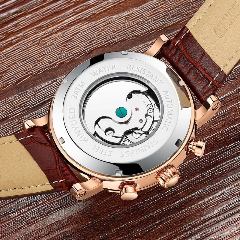 KINYUED Tourbillon Skeleton Mechanical Watch Men Top Brand Luxury Business Automatic Men Watch Calendar Male Clock Montre Homme
KINYUED Tourbillon Skeleton Mechanical Watch Men Top Brand Luxury Business Automatic Men Watch Calendar Male Clock Montre Homme