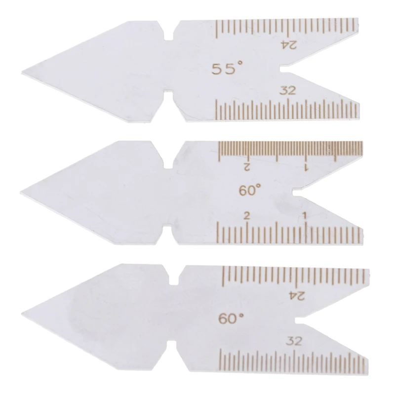 55/60 Center Gauge Angle Degrees Template Inch Metric Screw Thread Pitch Tools 
55/60 Center Gauge Angle Degrees Template Inch Metric Screw Thread Pitch Tools