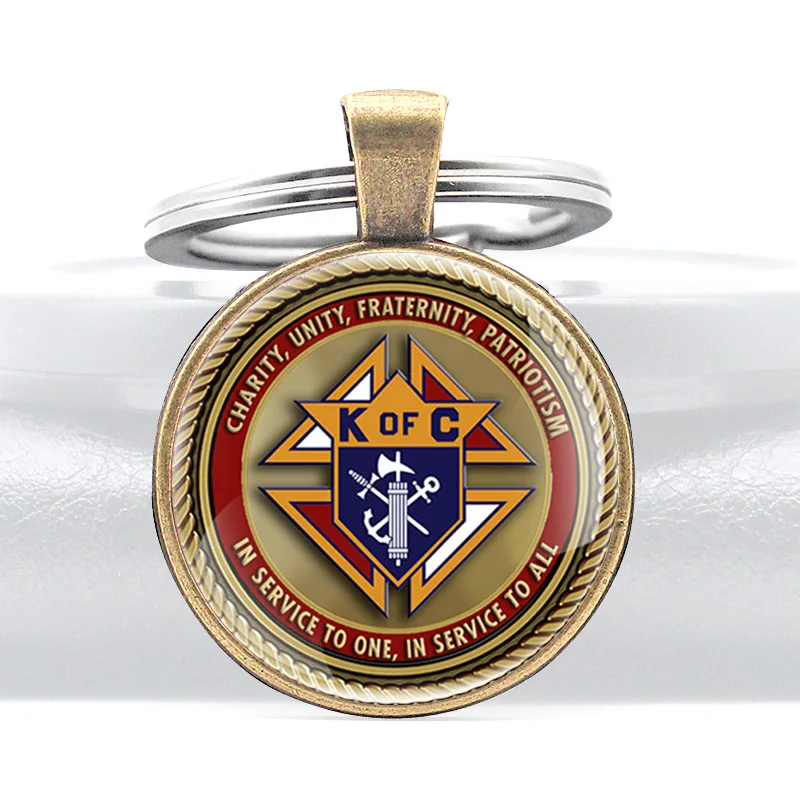 Classic Bronze Knights Of Columbus Glass Dome Metal Key Chain Unique Men Women Key Ring Jewelry Gifts Keychain
Classic Bronze Knights Of Columbus Glass Dome Metal Key Chain Unique Men Women Key Ring Jewelry Gifts Keychain