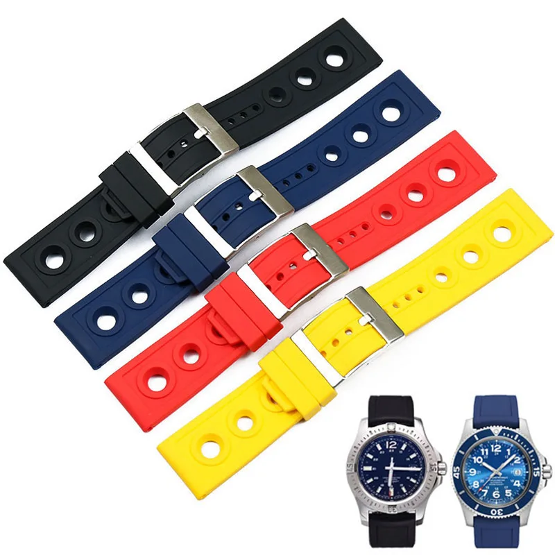 WatchBand For Breitling AVENGER SUPEROCEAN NAVITIMER Silicone Rubber Waterproof Men Watch Strap Watch Bracelet Watch Accessories
WatchBand For Breitling AVENGER SUPEROCEAN NAVITIMER Silicone Rubber Waterproof Men Watch Strap Watch Bracelet Watch Accessories