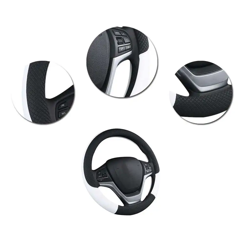 Car Steering-wheel 37cm-38cm Leather Hand-stitched PU Leather Car Steering Wheel Cover Fit For Most Cars Styling
Car Steering-wheel 37cm-38cm Leather Hand-stitched PU Leather Car Steering Wheel Cover Fit For Most Cars Styling