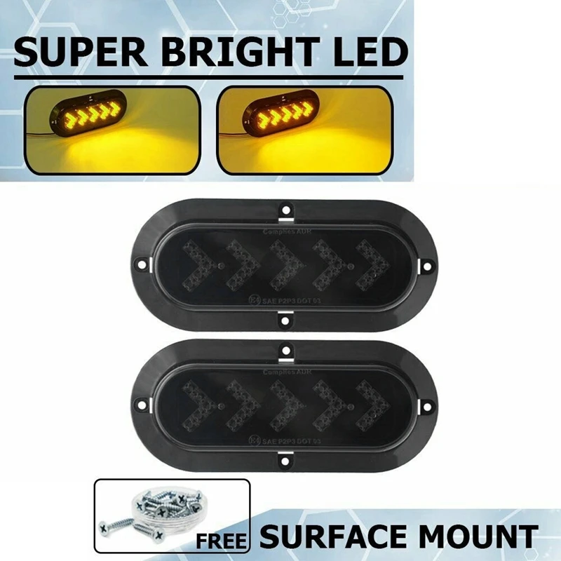2Pcs 6inch 25-SMD LED Tail Turn Signal Light Waterproof Oval Brake Stop Lamp for Boat ATV Truck Trailer Smoked Amber
2Pcs 6inch 25-SMD LED Tail Turn Signal Light Waterproof Oval Brake Stop Lamp for Boat ATV Truck Trailer Smoked Amber