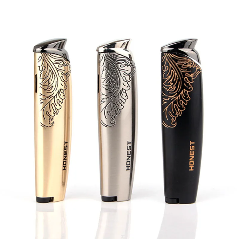 Metal Fashion Windproof Turbo Lighter Torch Butane Gas Lighter Cigar Smoking Smoking Accessories Gadgets for Men
Metal Fashion Windproof Turbo Lighter Torch Butane Gas Lighter Cigar Smoking Smoking Accessories Gadgets for Men