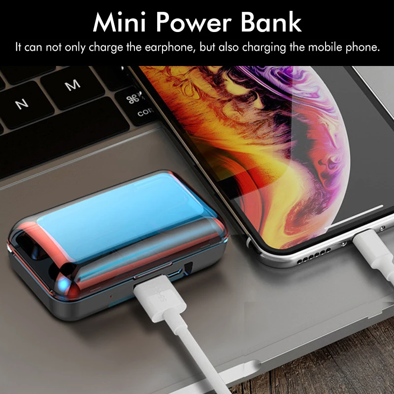 IPX7 Sport Game Wireless Earbuds TWS Bluetooth 5.0 Earphone 9D HiFi Stereo Earphones HD Call Noise Reduction Headset Power Bank
IPX7 Sport Game Wireless Earbuds TWS Bluetooth 5.0 Earphone 9D HiFi Stereo Earphones HD Call Noise Reduction Headset Power Bank